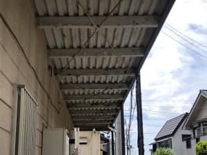 アパート鉄部階段塗装工事
