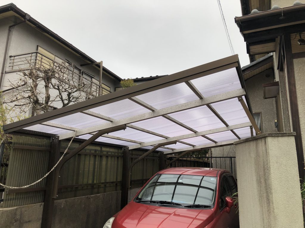 駐車場屋根修繕|張替え後