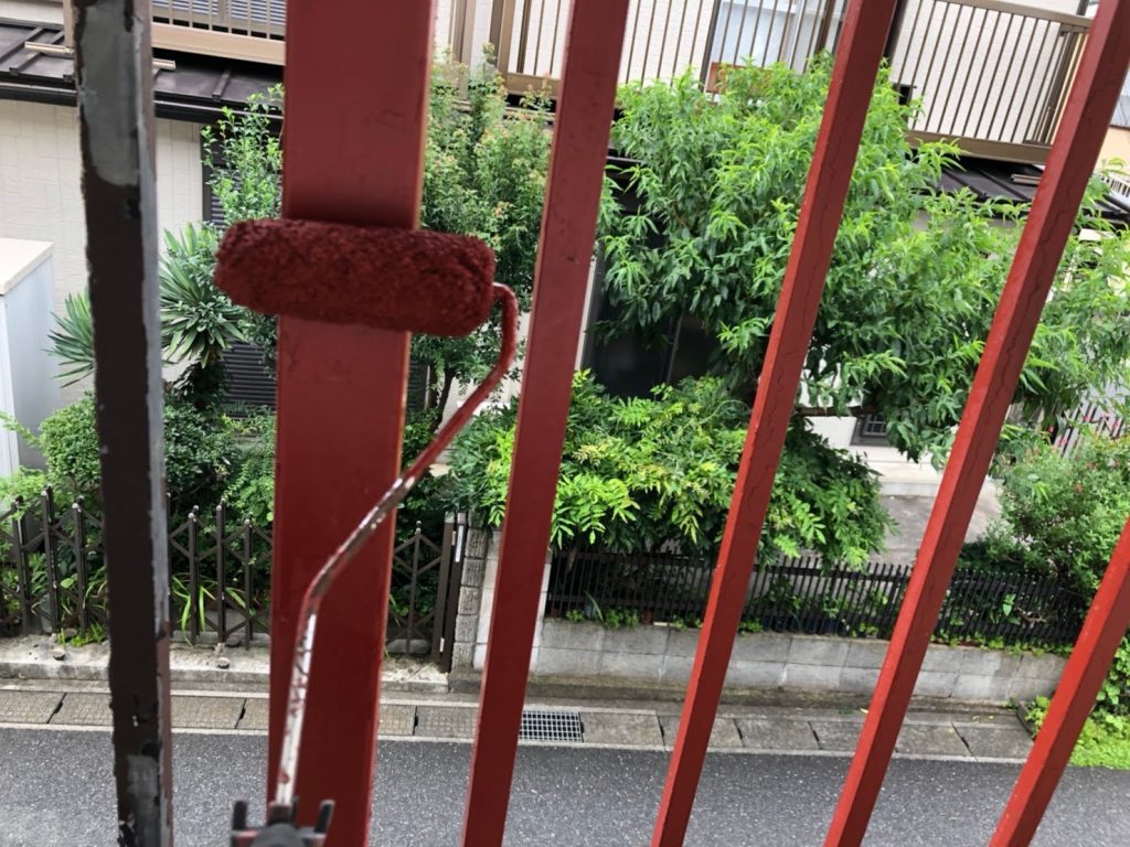 アパート鉄部階段塗装工事｜施工写真8