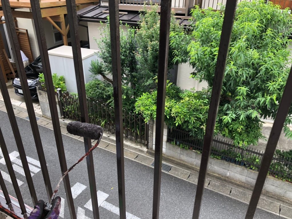 アパート鉄部階段塗装工事｜施工写真15