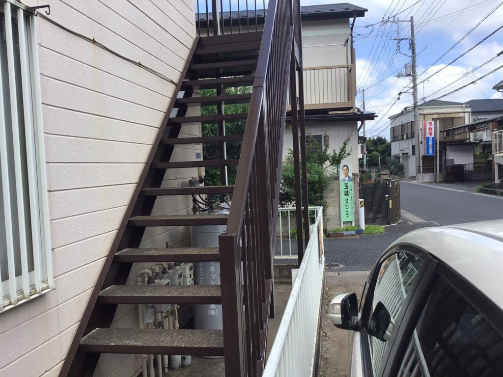 アパート鉄部階段塗装工事｜施工写真22